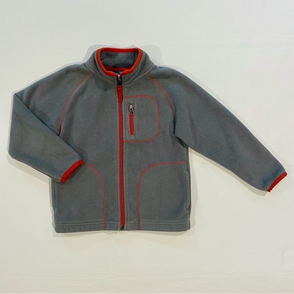 Hanna Andersson Other - Hanna Andersson Fleece Jacket Boys 4 100 cm Girls Zip Front Antwerp Grey Rust